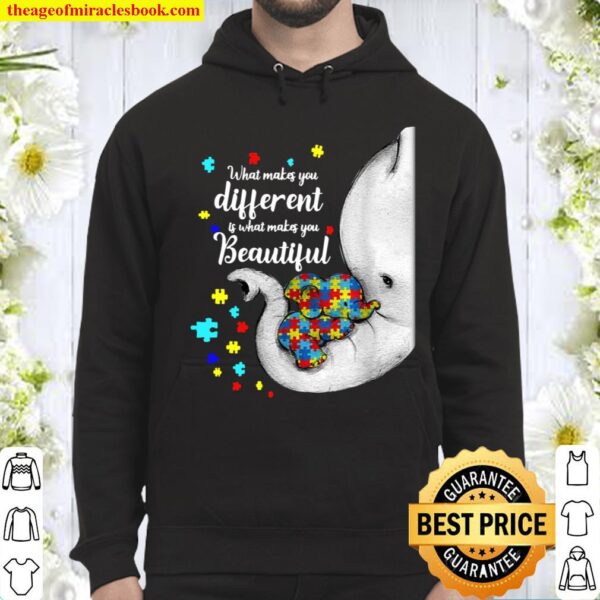 What Makes You Different Elephant Mom Autism Child Awareness Hoodie