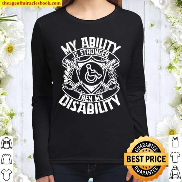 Wheelchair Ability Stronger Than Disability Motivation Women Long Sleeved