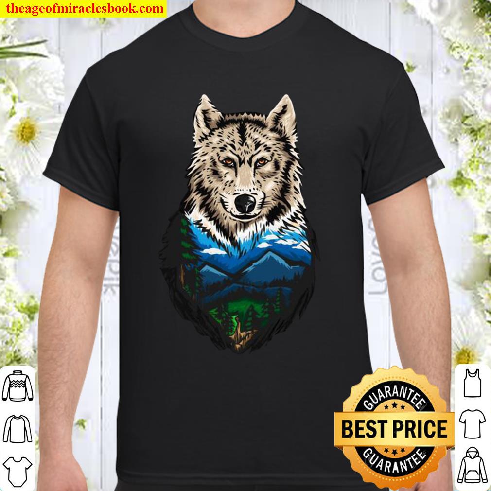 Wild Nature Wolf Wood Mountains Outdoors Carnivore Shirt