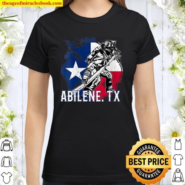 Womens Abiline, TX TEXAS EMT Firefighter State Star Flag Classic Women T-Shirt