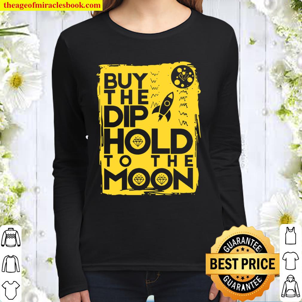 Womens Buy The Dip Moon Day Trader Stock Investor Trading Forex Women Long Sleeved