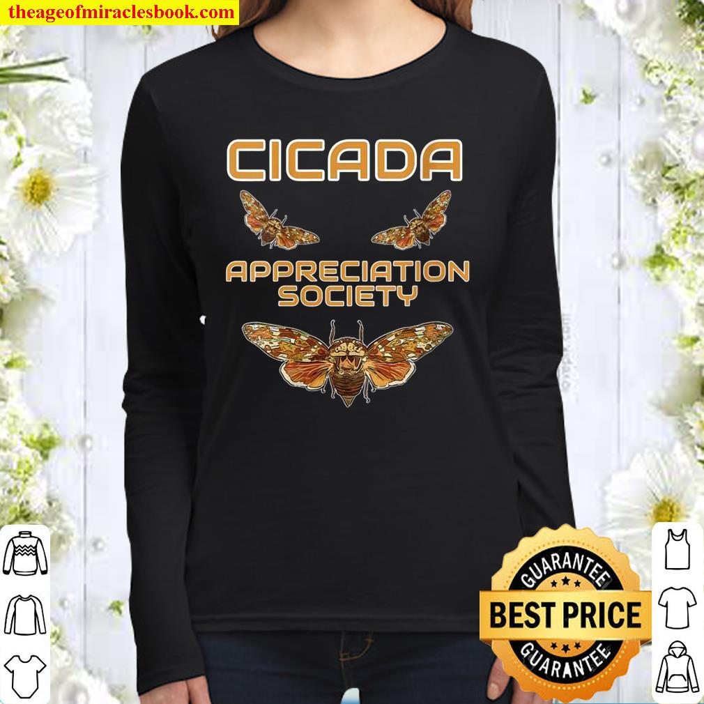 Womens Cicada Appreciation Society Entomologist Brood X 2021 Women Long Sleeved