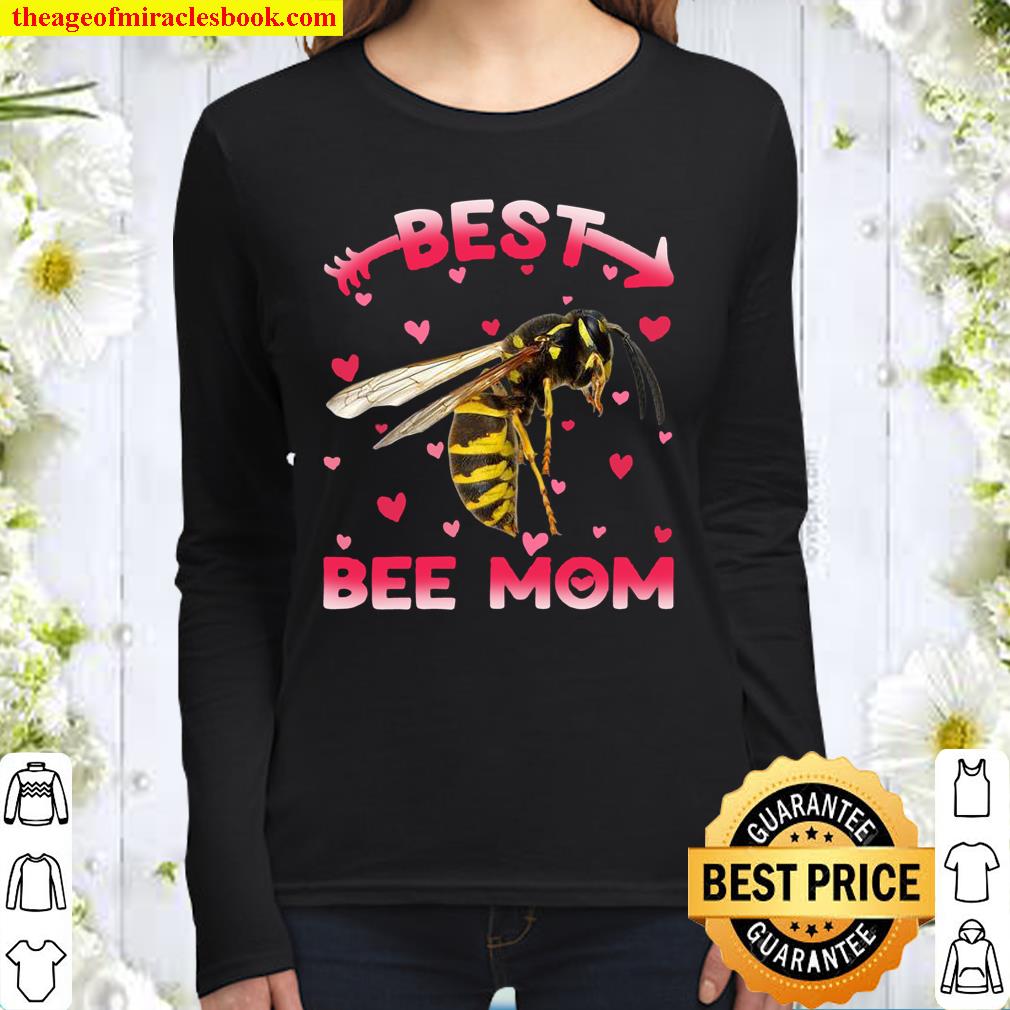 Womens Cute Best Bee Mom Mama Family Mother’s Day Animals Women Long Sleeved