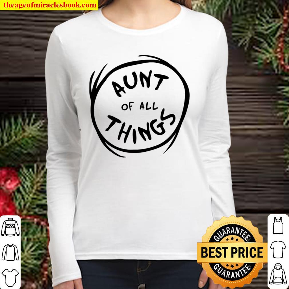 Womens Dr. Seuss Aunt Of All Things Emblem Color Option Women Long Sleeved