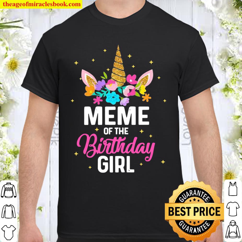 Womens Meme Of The Birthday Girl Mother Unicorn Birthday limited Shirt, Hoodie, Long Sleeved, SweatShirt
