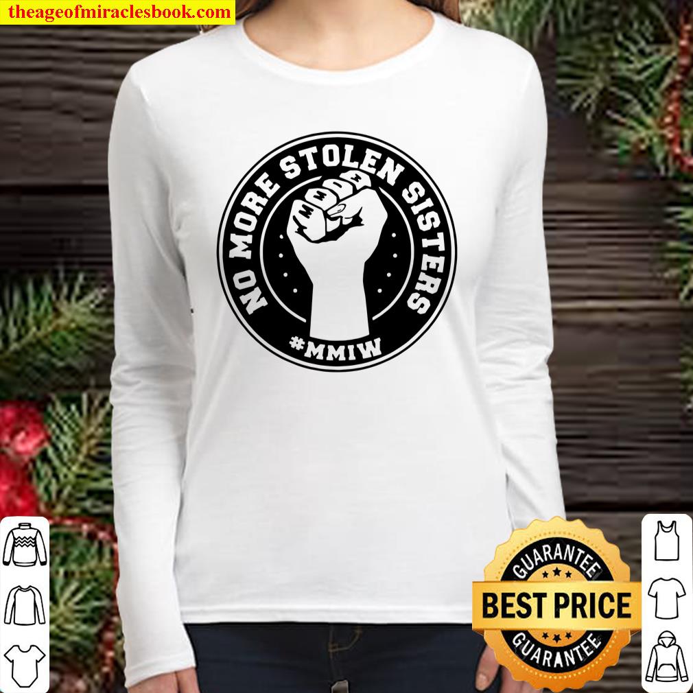 Womens No More Stolen Sisters Mmiw Missing Murdered Indigenous V-Neck Women Long Sleeved