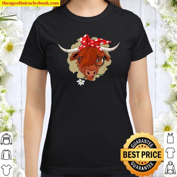 Women’s Scottish Highland Cow Farm Classic Women T-Shirt