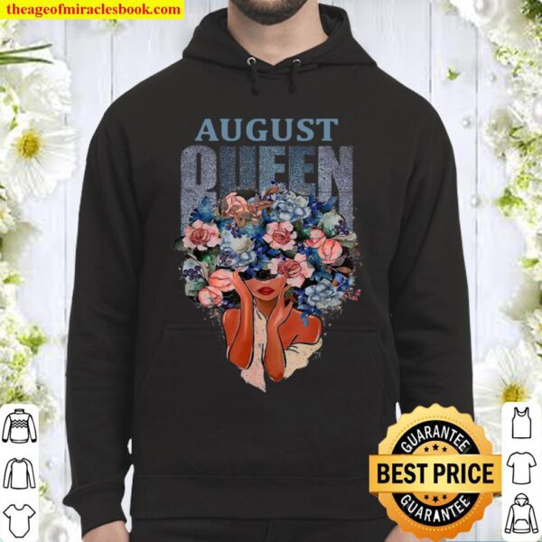 Womens This Queen Was Born In August Happy Birthday To Me Hoodie