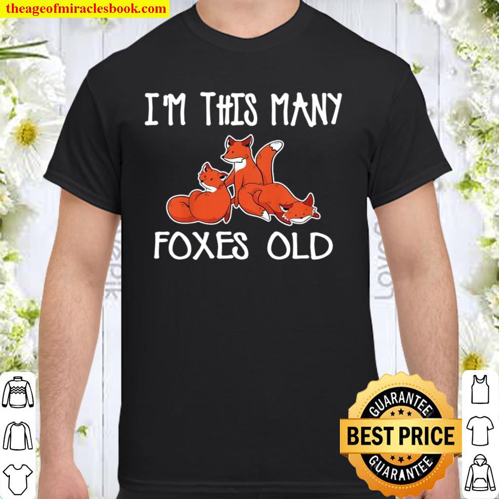 Youth Third Birthday Party I’m This Many Foxes Old limited Shirt, Hoodie, Long Sleeved, SweatShirt