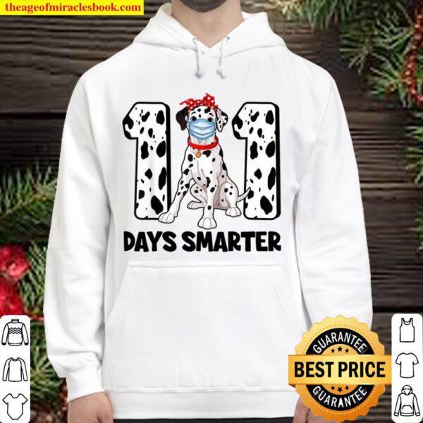 101 Days Smarter Dalmatian Dog Face Mask 100th Day Hoodie