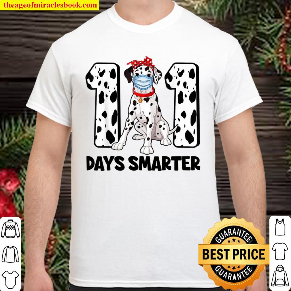 101 Days Smarter Dalmatian Dog Face Mask 100th Day limited Shirt, Hoodie, Long Sleeved, SweatShirt