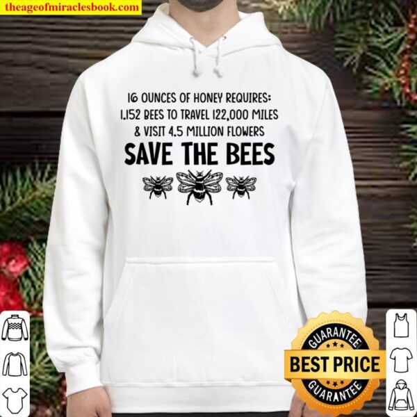 16 Ounces Of Honey REquires 1.152 Bees To Travel 122,000 Miles Visit 4 Hoodie