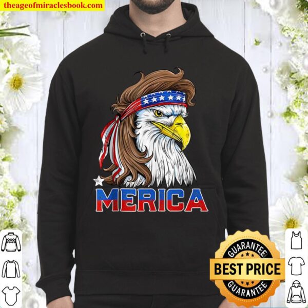 4th Of July Merica USA Flag Bald Eagle Patriotic Hoodie