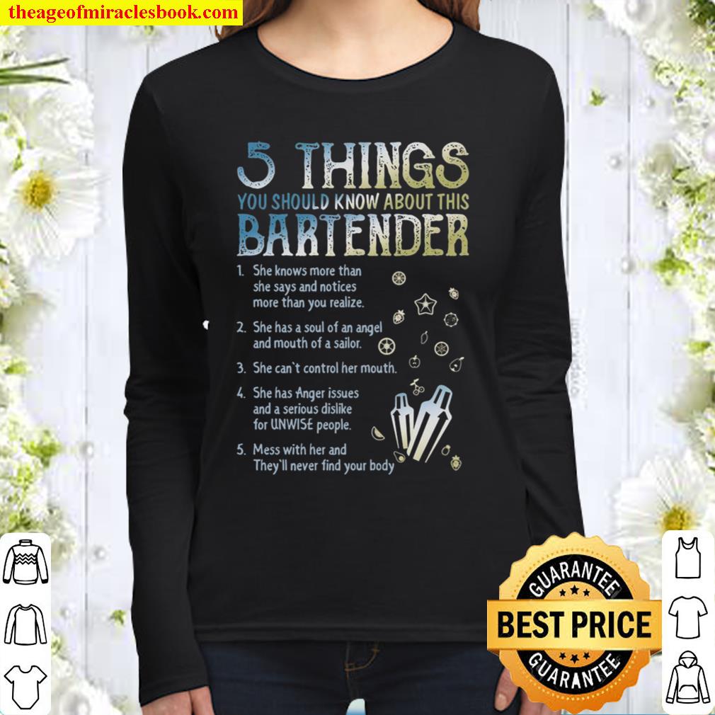 5 Things You Should Know About This Bartender Women Long Sleeved