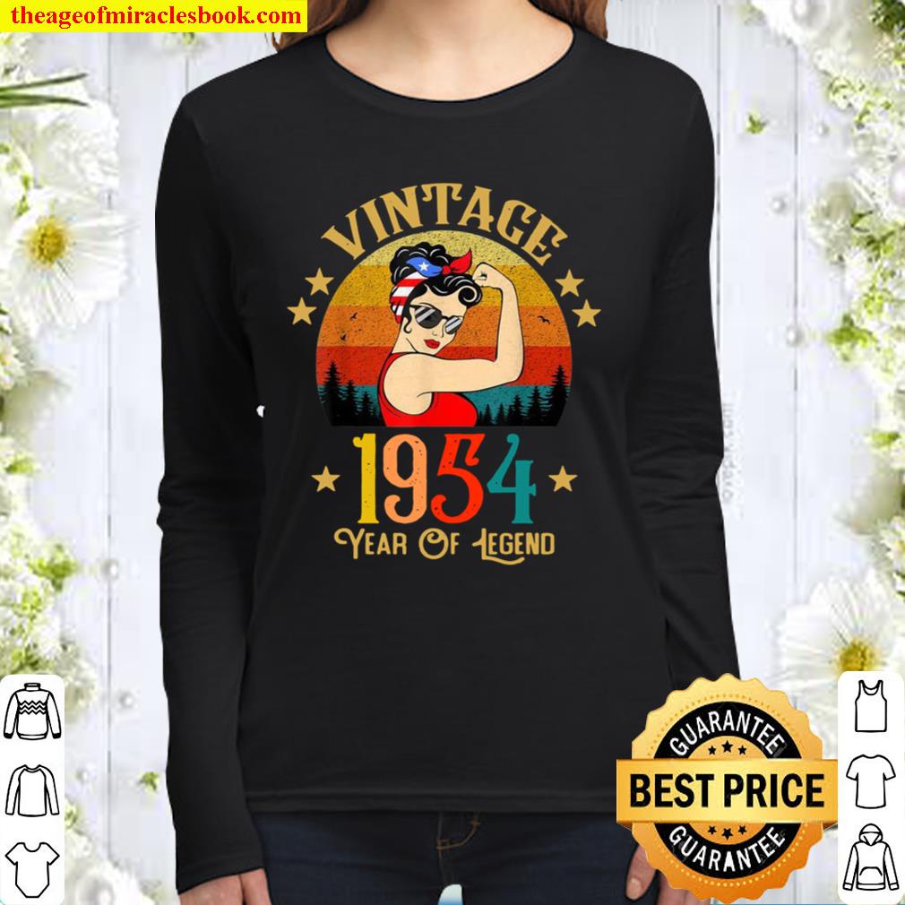 67th Birthday 67 Years Old Retro Vintage 1954 Women Long Sleeved