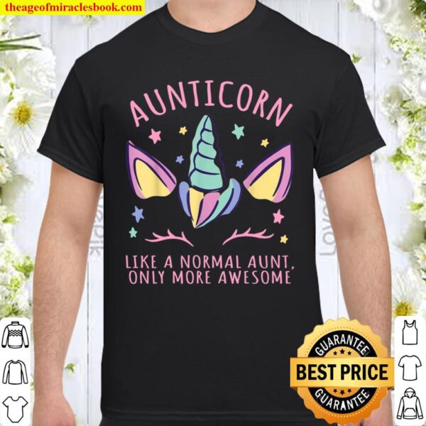 AUNTICORN Unicorn Aunt Shirt Cool _ Aunt Quote Shirt