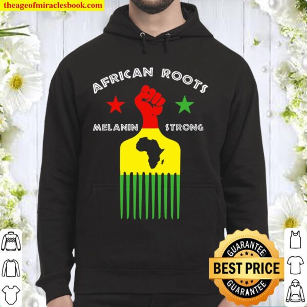 African Afro Picks Melanin Strong African Continent Hoodie