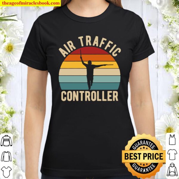 Air Traffic Controller Design in Vintage Retro Style Classic Women T-Shirt