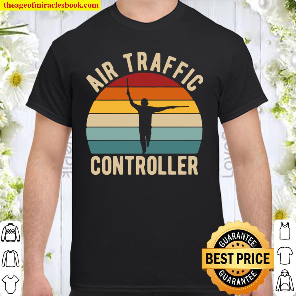 Air Traffic Controller Design in Vintage Retro Style Shirt