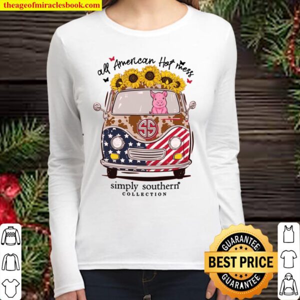 All American Hot Mess Simply Southern Collection Women Long Sleeved
