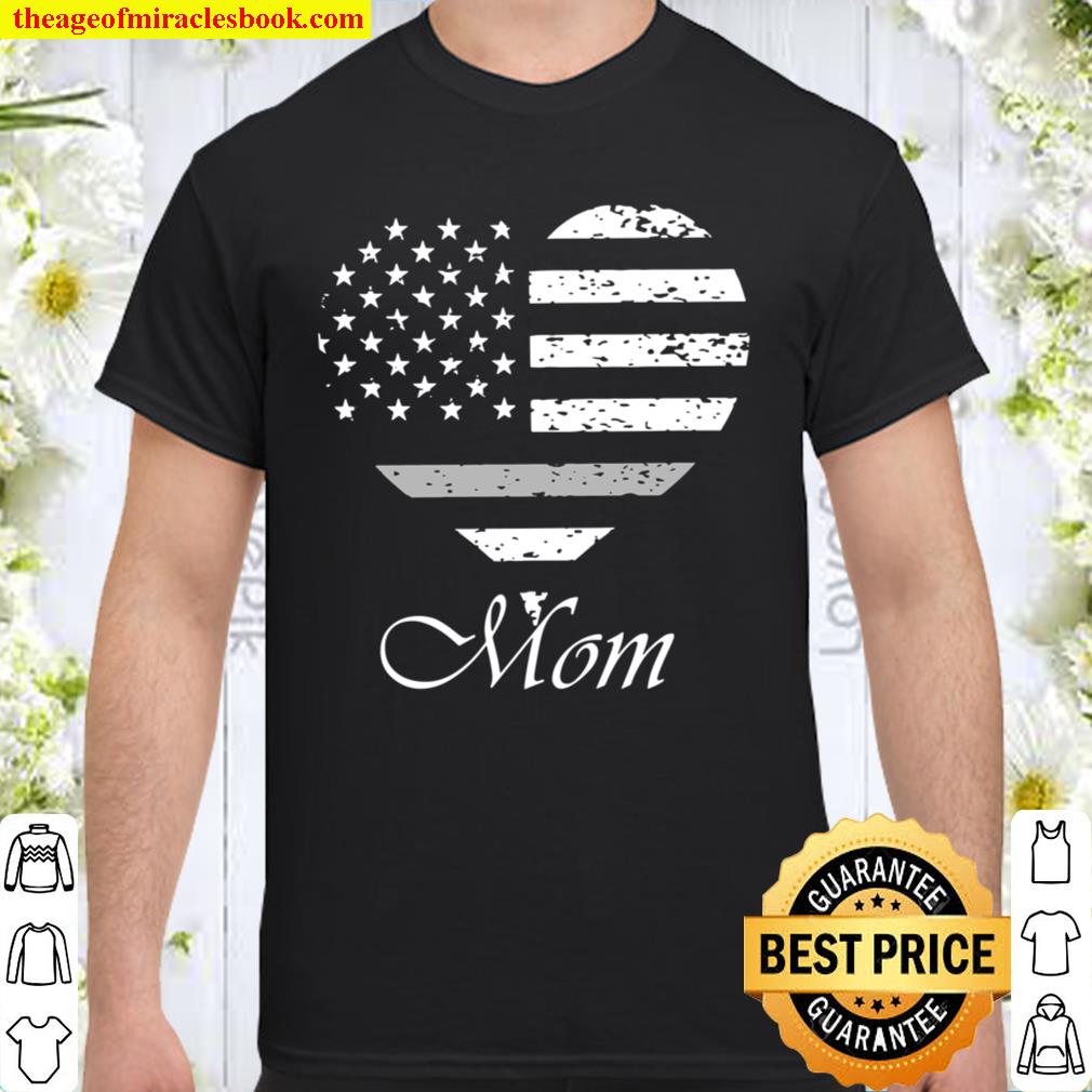 American Flag Heart, Proud Corrections Officer Mom new Shirt, Hoodie, Long Sleeved, SweatShirt