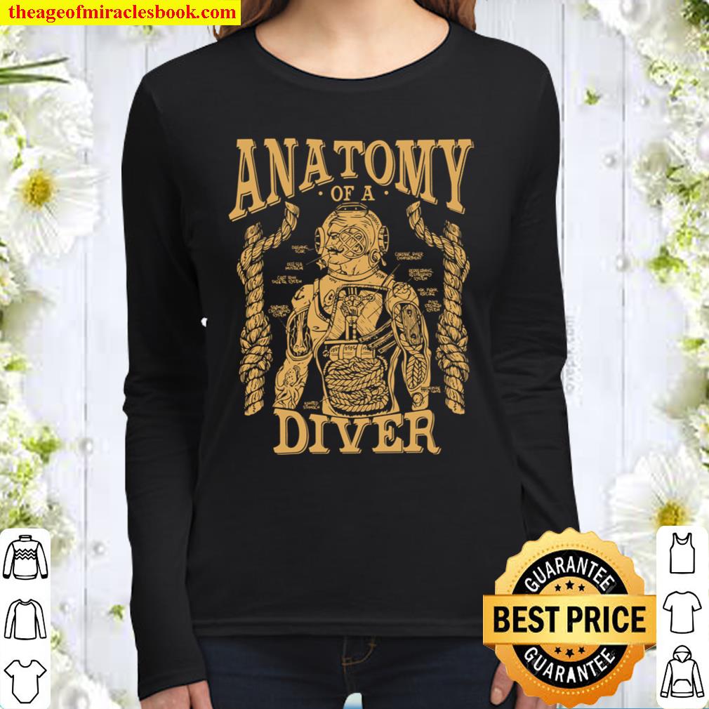 Anatomy Of A Diver Women Long Sleeved