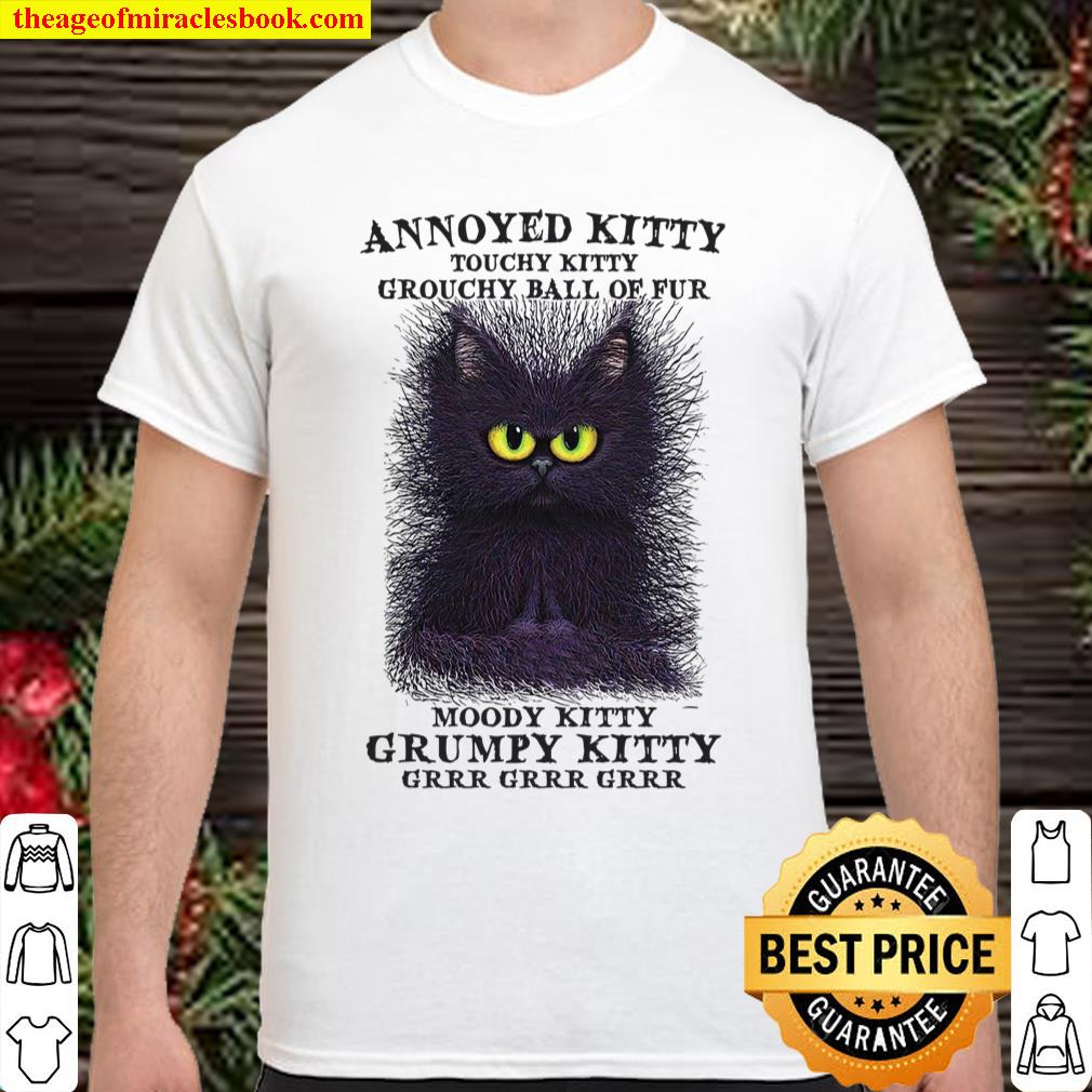 Annoyed Kitty Touchy Kitty Grouchy Ball Of Fur Moody Kitty Grumoy Kitty Shirt