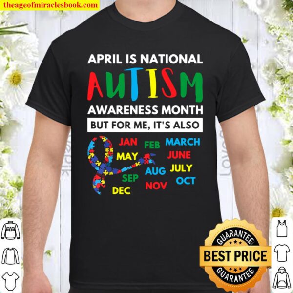 April is national autism awareness month Rainbow Shirt