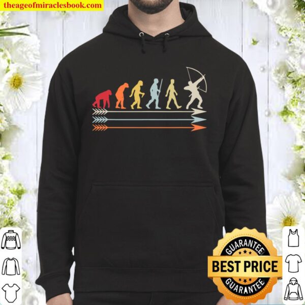 Archery Archer With Bow Evolution Of Man Retro Look Hoodie