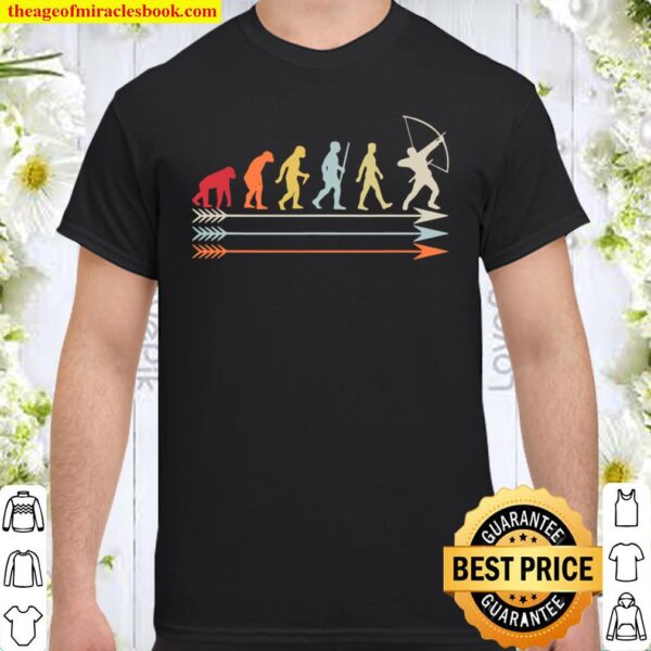 Archery Archer With Bow Evolution Of Man Retro Look Shirt