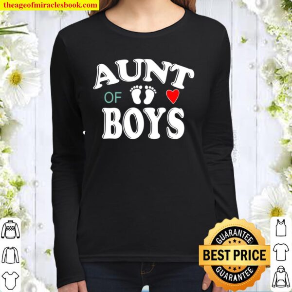 Aunt of Boys Mothers Day Women Long Sleeved