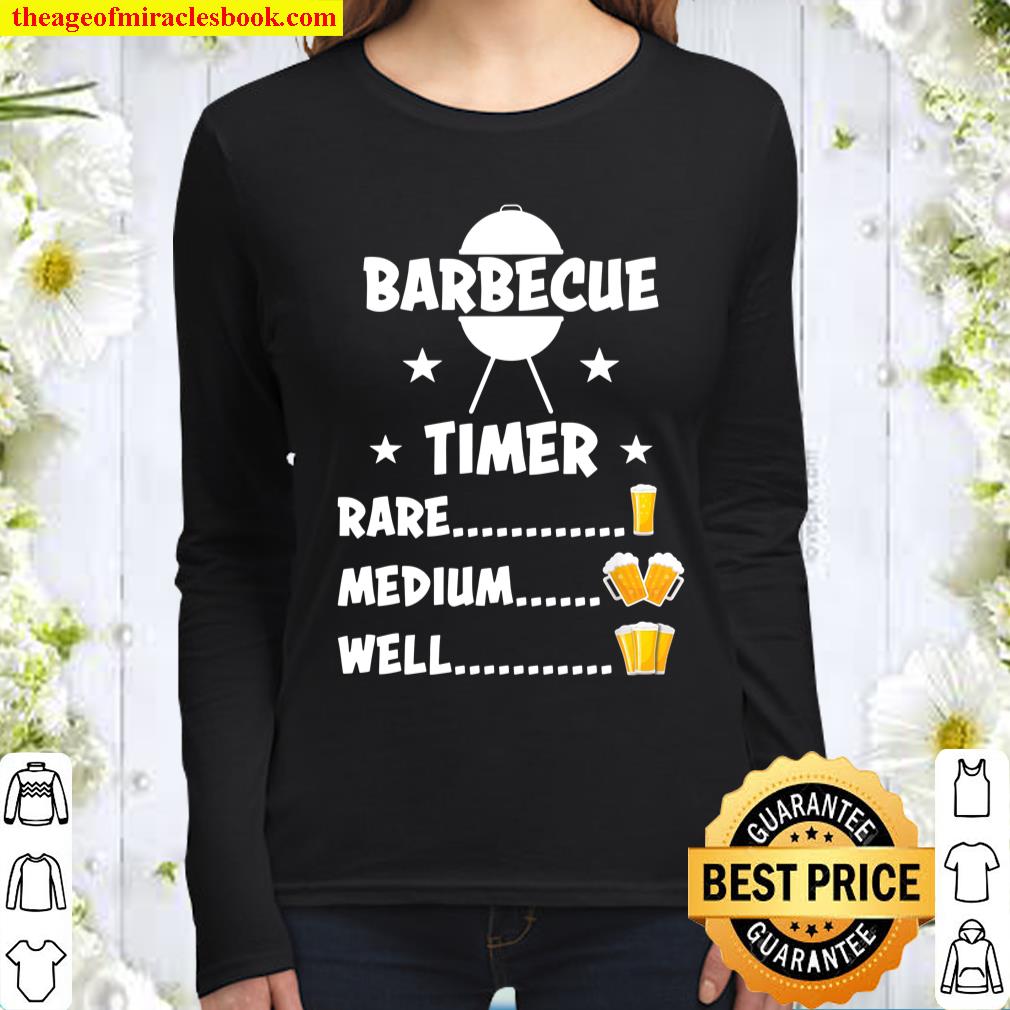 Barbecue Timer BBQ Grilling Drinking Grill Beer Women Long Sleeved