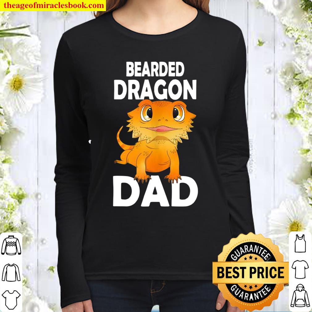 Bearded Dragon Dad Father’s Day lizard Pagona Reptiles Pet Women Long Sleeved