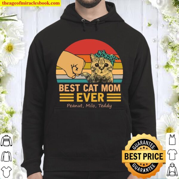 Best Cat Mom Ever Retro Personalized Cat Mom Hoodie