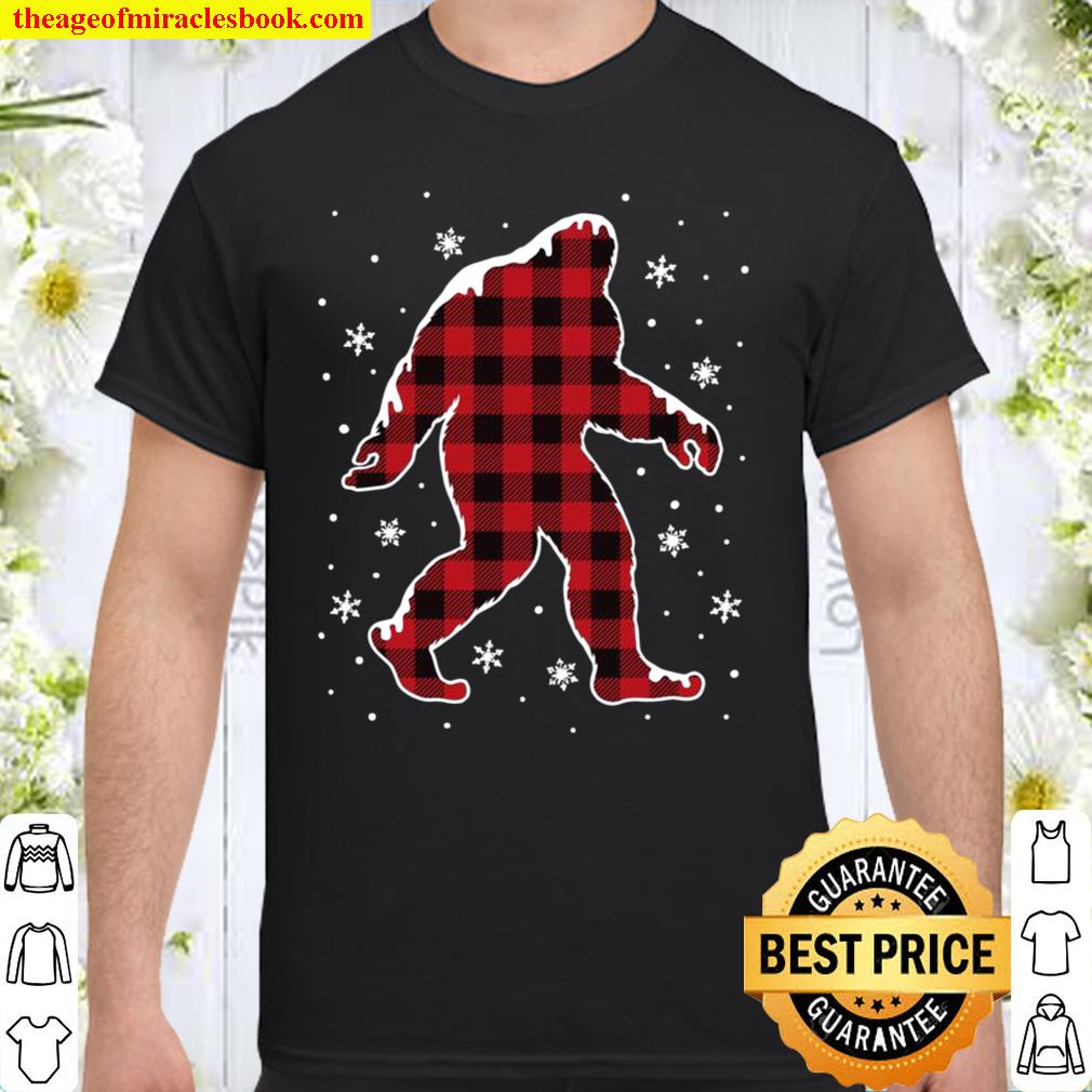 Bigfoot Buffalo Plaid Christmas Matching Family Shirt