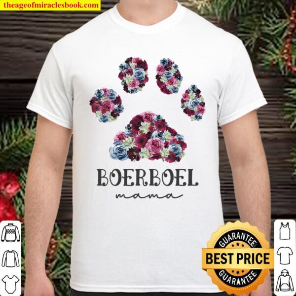Boerboel Mama Floral Paw Dog Mom Shirt