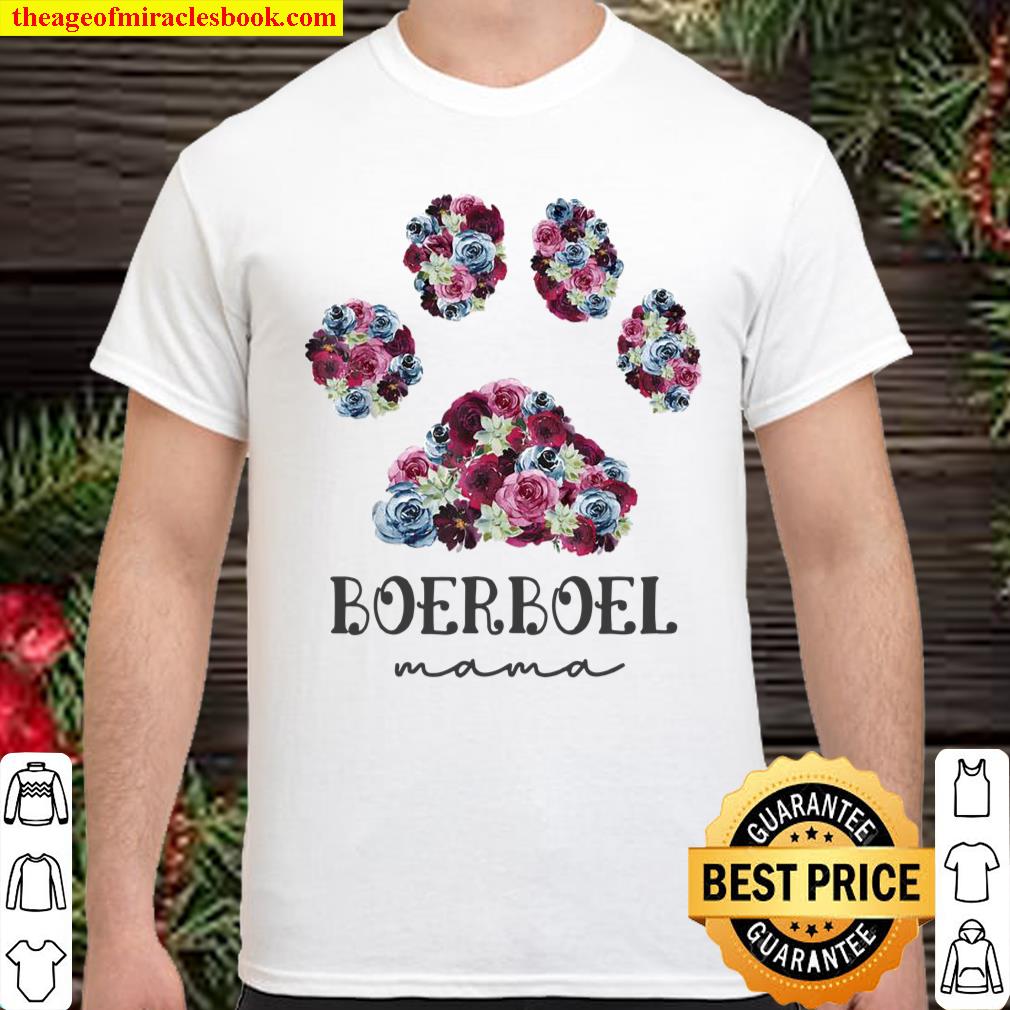 Boerboel Mama Floral Paw Dog Mom Shirt, hoodie, tank top, sweater