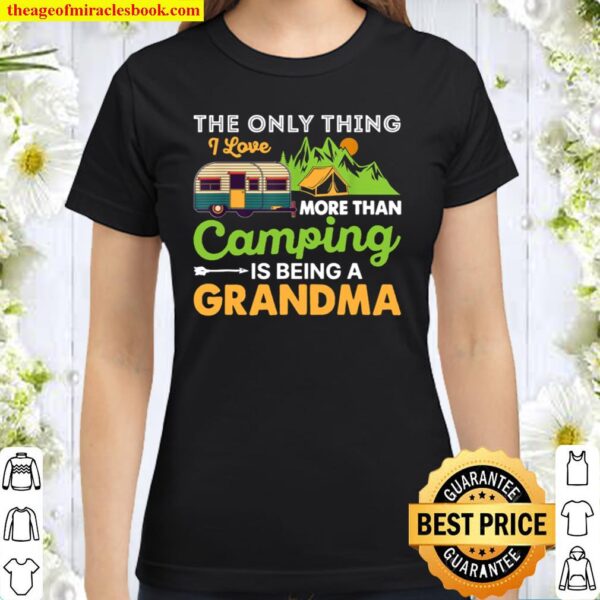 Camping Grandma Retro Vintage Outdoor Grandparent Outdoors Classic Women T-Shirt