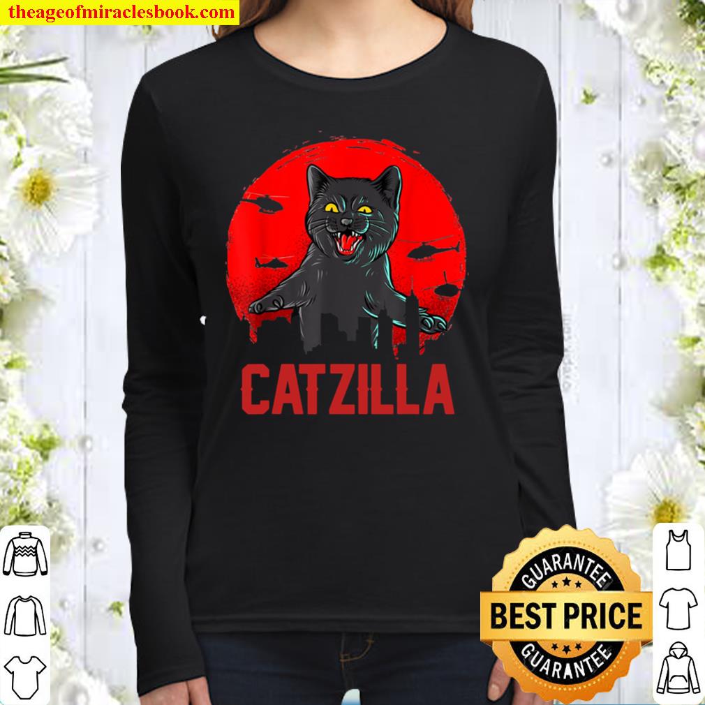 Catzilla Cat Printed Women Long Sleeved