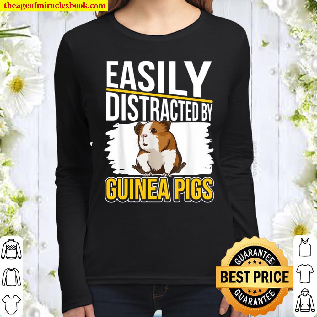 Cavy Easily Distracted By Guinea Pigs Women Long Sleeved
