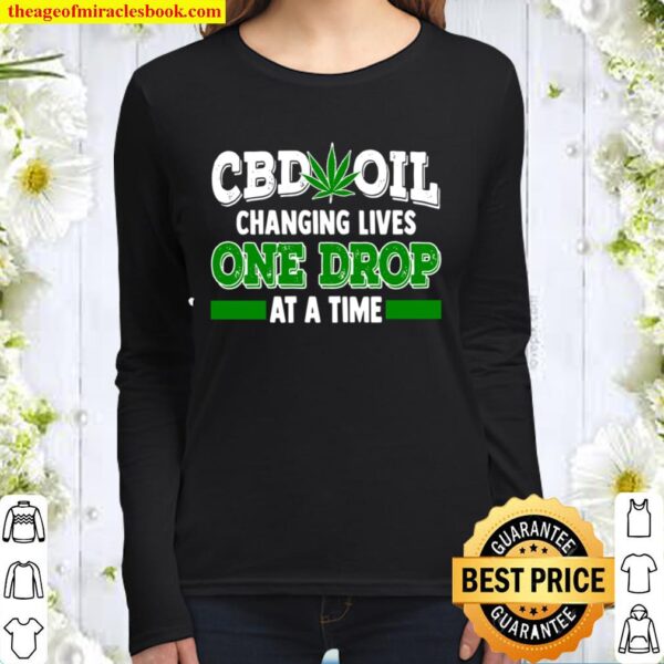 Cbd Oil Shirt Cannabinoid Hemp Heals Slogan Quote Fun Gift Premium Women Long Sleeved