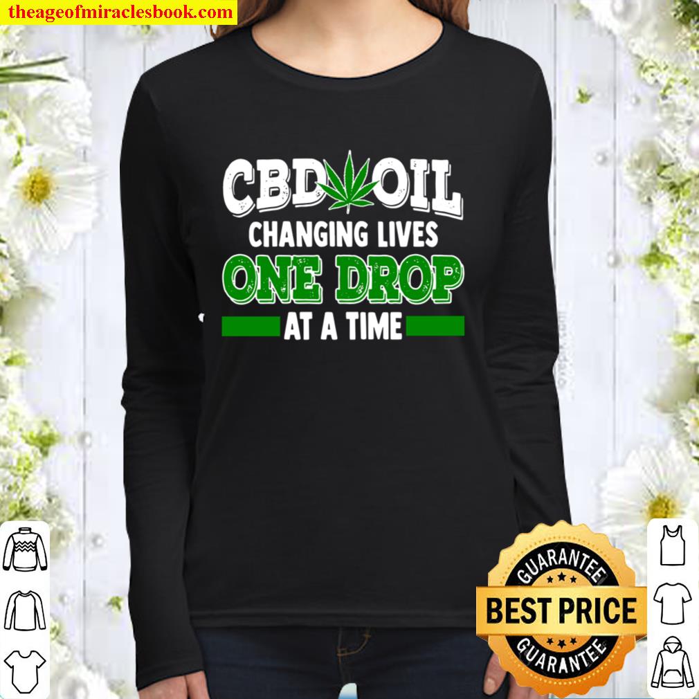 Cbd Oil Shirt Cannabinoid Hemp Heals Slogan Quote Fun Gift Premium Women Long Sleeved