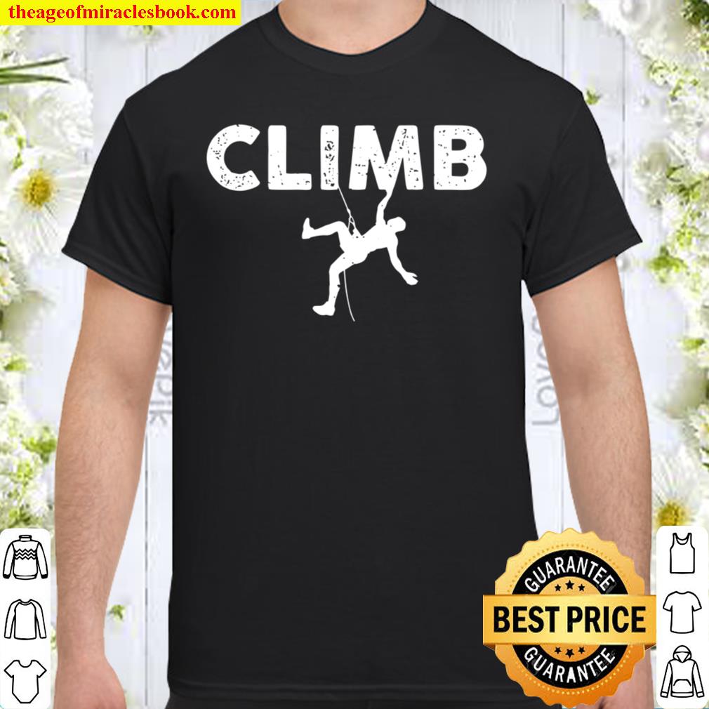Climb Rock Climbing Distressed Vintage Climber hot Shirt, Hoodie, Long Sleeved, SweatShirt