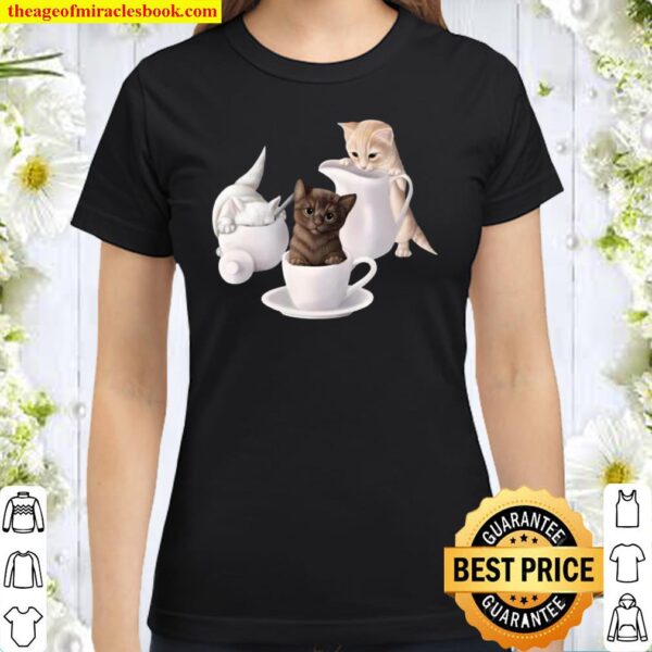 Coffee, cream, and sugar cats Classic Women T-Shirt