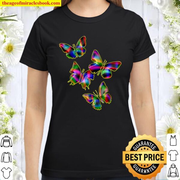 Colorful Butterflies Classic Women T-Shirt