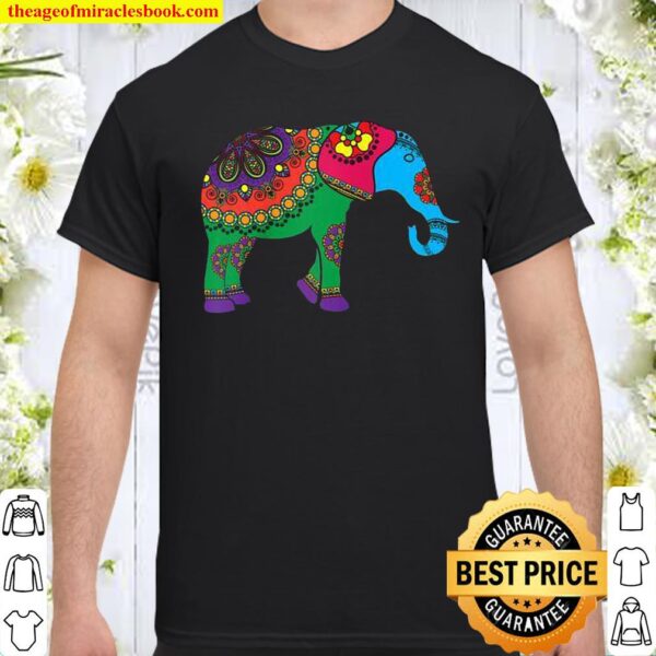 Colorful Elephant Holi Festival Hindu Spring Shirt