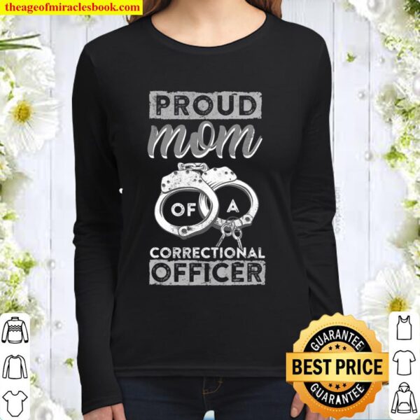 Correctional Officer Proud Mom Thin Silver Line Women Long Sleeved
