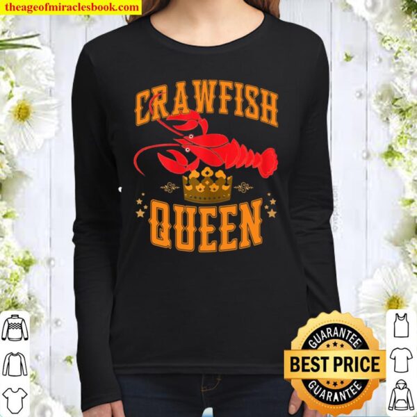 Crawfish Queen Boil Party Festival Crawfish Women Long Sleeved