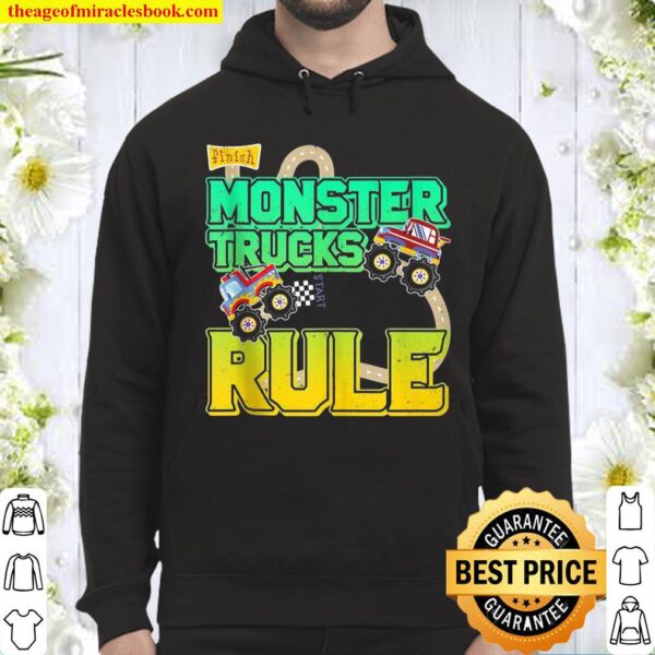 Cute Fun Monster Trucks Rule for and Parents Hoodie