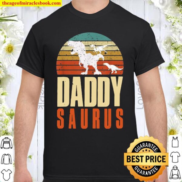 Daddy Dinosaur Daddy Saurus Two For Father Day Shirt